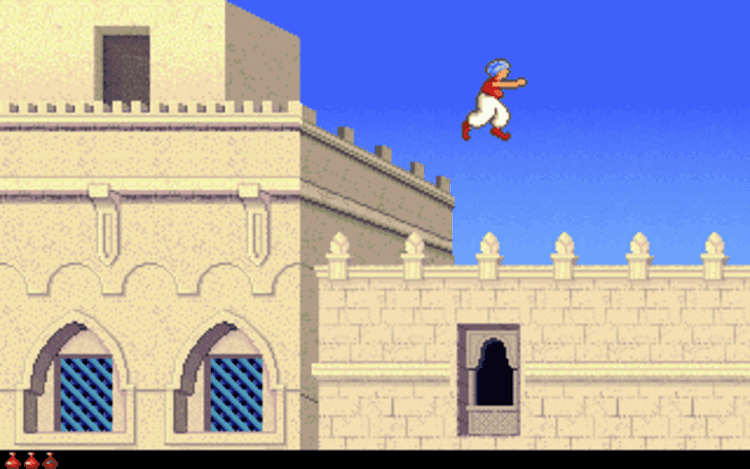 Gameplay screen of Prince of Persia 2: The Shadow & The Flame (3/8) Gameplay screen of Prince of Persia 2: The Shadow & The Flame (3/8)