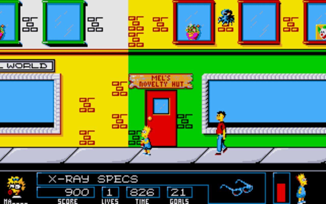 Gameplay screen of The Simpsons: Bart vs. the Space Mutants (4/8) Gameplay screen of The Simpsons: Bart vs. the Space Mutants (4/8)