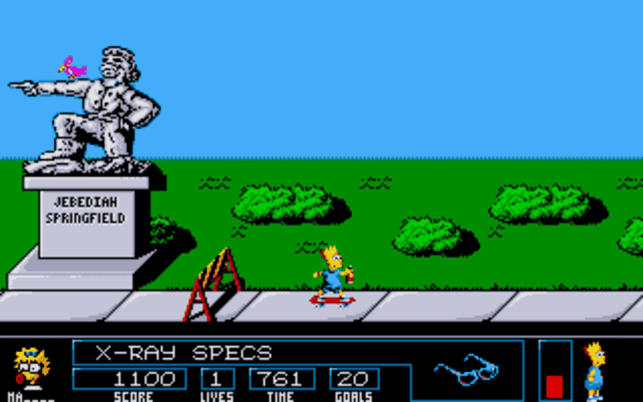 Gameplay screen of The Simpsons: Bart vs. the Space Mutants (7/8) Gameplay screen of The Simpsons: Bart vs. the Space Mutants (7/8)