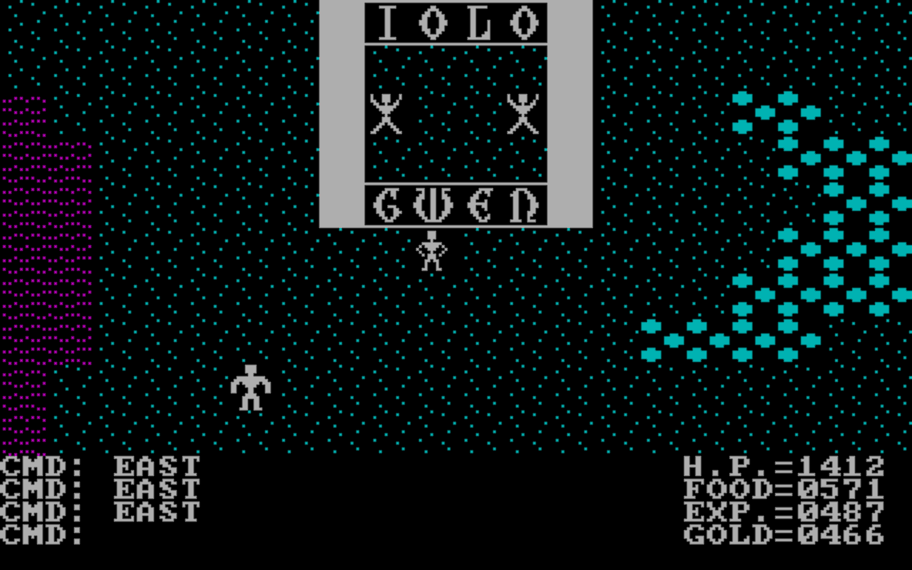 Gameplay screen of Ultima II: The Revenge of the Enchantress (4/8) Gameplay screen of Ultima II: The Revenge of the Enchantress (4/8)