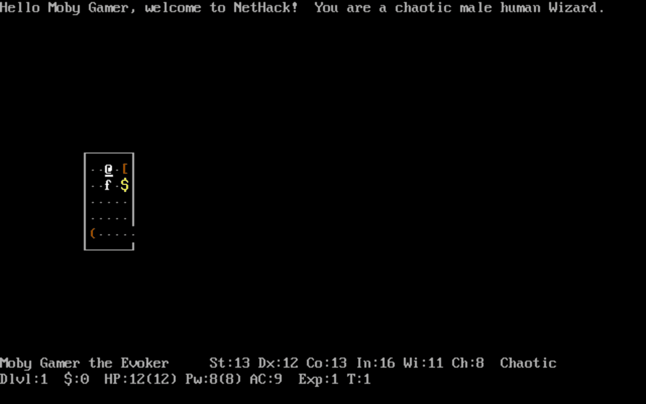 Gameplay screen of NetHack (6/8) Gameplay screen of NetHack (6/8)