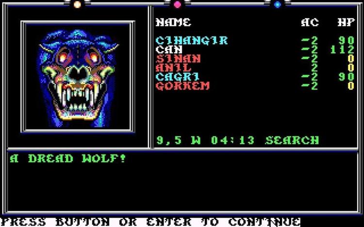 Gameplay screen of Death Knights of Krynn (2/8) Gameplay screen of Death Knights of Krynn (2/8)