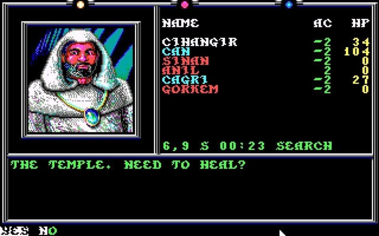 Gameplay screen of Death Knights of Krynn (7/8) Gameplay screen of Death Knights of Krynn (7/8)