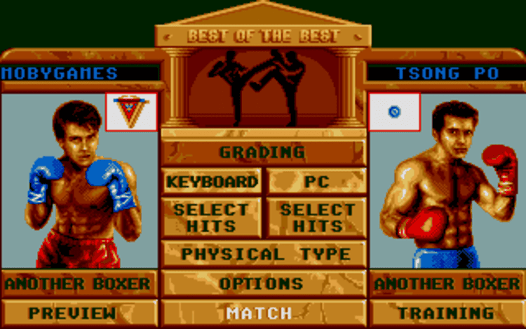 Gameplay screen of Best of the Best Championship Karate (1/8) Gameplay screen of Best of the Best Championship Karate (1/8)