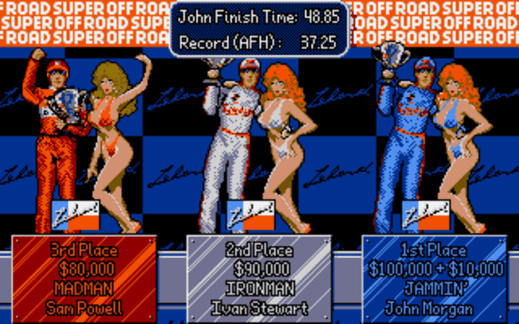 Gameplay screen of Ivan 'Ironman' Stewart's Super Off Road (5/8) Gameplay screen of Ivan 'Ironman' Stewart's Super Off Road (5/8)