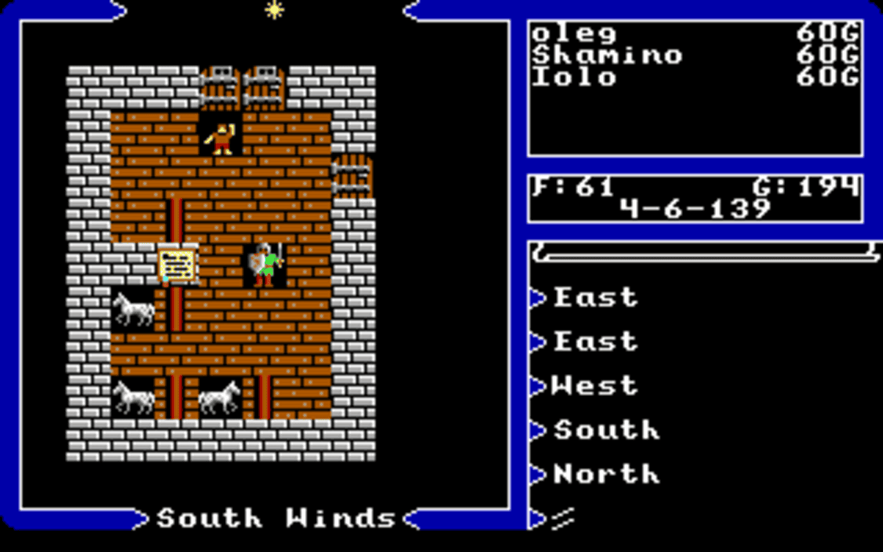 Gameplay screen of Ultima V: Warriors of Destiny (1/8) Gameplay screen of Ultima V: Warriors of Destiny (1/8)