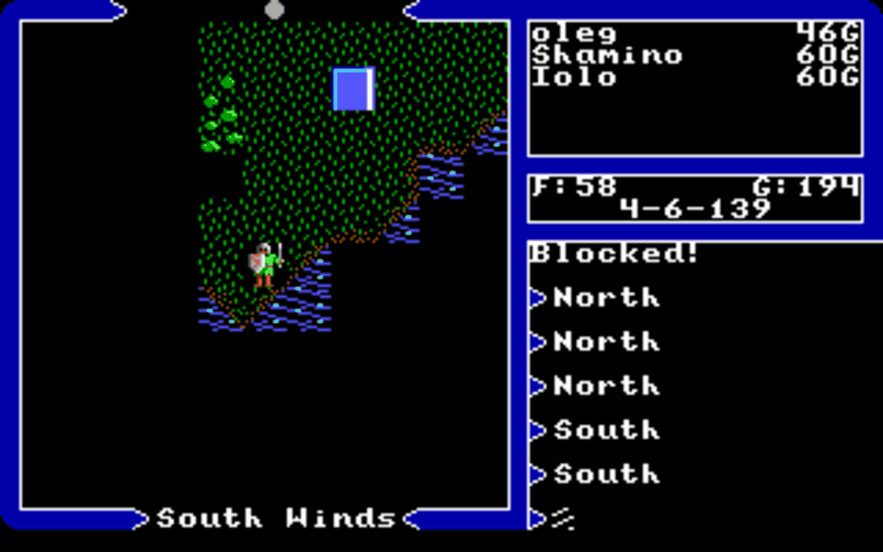 Gameplay screen of Ultima V: Warriors of Destiny (7/8) Gameplay screen of Ultima V: Warriors of Destiny (7/8)