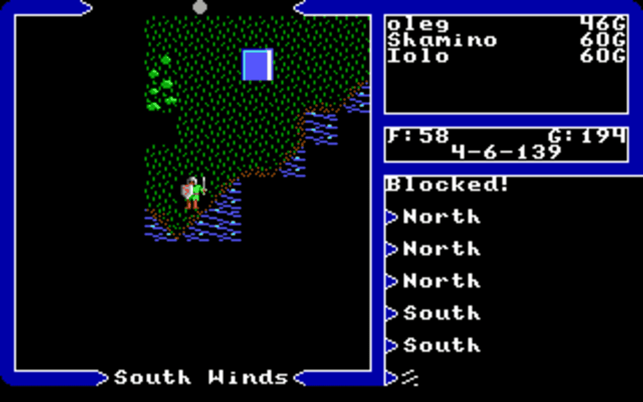 Gameplay screen of Ultima V: Warriors of Destiny (7/8) Gameplay screen of Ultima V: Warriors of Destiny (7/8)