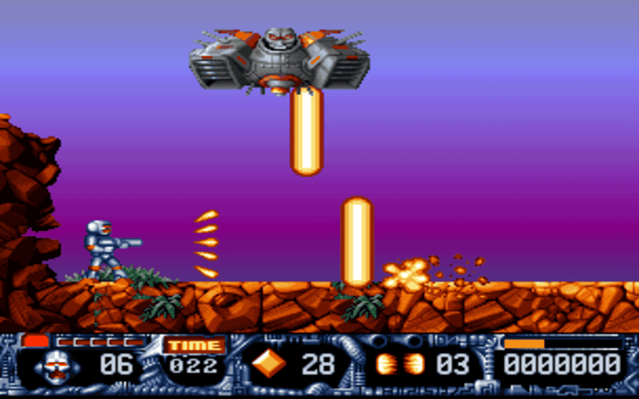 Gameplay screen of Turrican II: The Final Fight (4/8) Gameplay screen of Turrican II: The Final Fight (4/8)