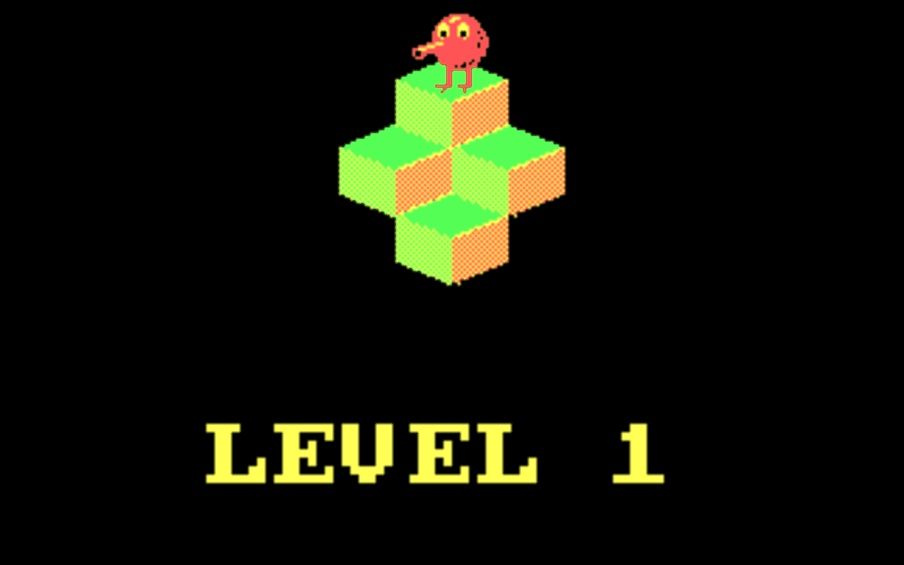 Gameplay screen of Q*bert (1/4) Gameplay screen of Q*bert (1/4)
