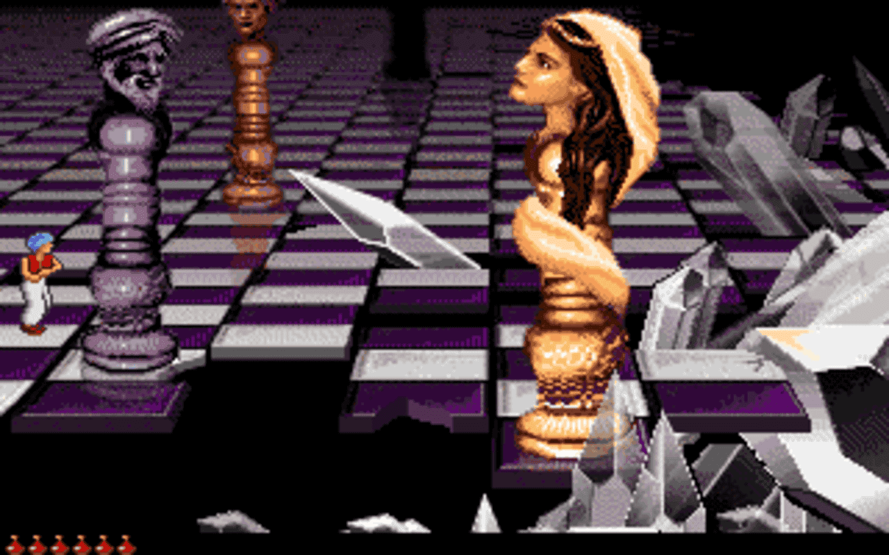 Gameplay screen of Prince of Persia 2: The Shadow & The Flame (7/8) Gameplay screen of Prince of Persia 2: The Shadow & The Flame (7/8)