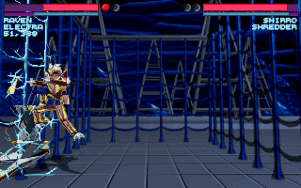 Gameplay screen of One Must Fall 2097 (3/8) Gameplay screen of One Must Fall 2097 (3/8)