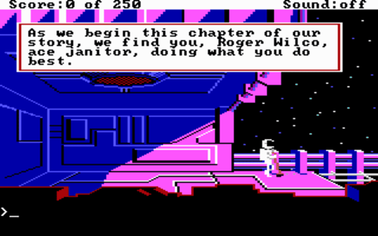 Gameplay screen of Space Quest II: Chapter II - Vohaul's Revenge (1/8) Gameplay screen of Space Quest II: Chapter II - Vohaul's Revenge (1/8)
