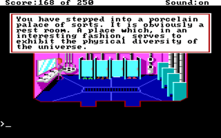 Gameplay screen of Space Quest II: Chapter II - Vohaul's Revenge (8/8) Gameplay screen of Space Quest II: Chapter II - Vohaul's Revenge (8/8)