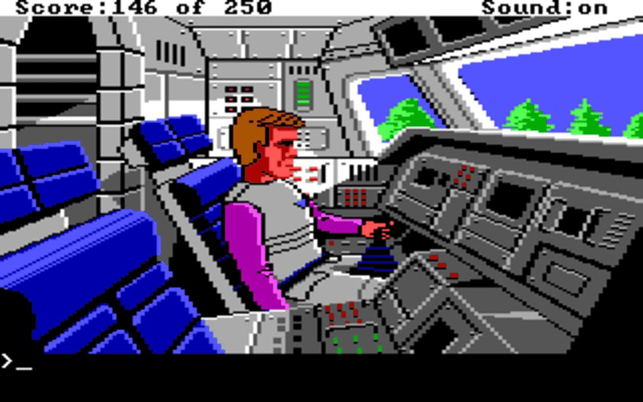 Gameplay screen of Space Quest II: Chapter II - Vohaul's Revenge (6/8) Gameplay screen of Space Quest II: Chapter II - Vohaul's Revenge (6/8)