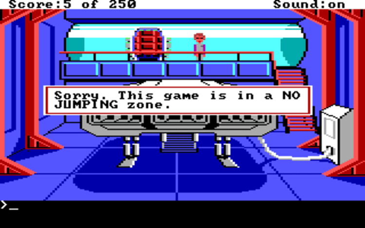 Gameplay screen of Space Quest II: Chapter II - Vohaul's Revenge (2/8) Gameplay screen of Space Quest II: Chapter II - Vohaul's Revenge (2/8)