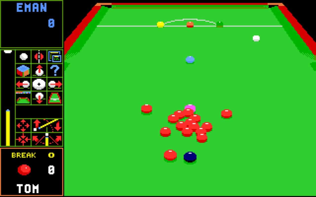 Gameplay screen of Jimmy White's 'Whirlwind' Snooker (8/8) Gameplay screen of Jimmy White's 'Whirlwind' Snooker (8/8)