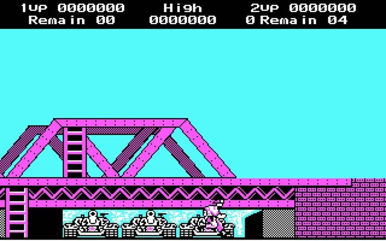 Gameplay screen of Rush'n Attack (3/4) Gameplay screen of Rush'n Attack (3/4)