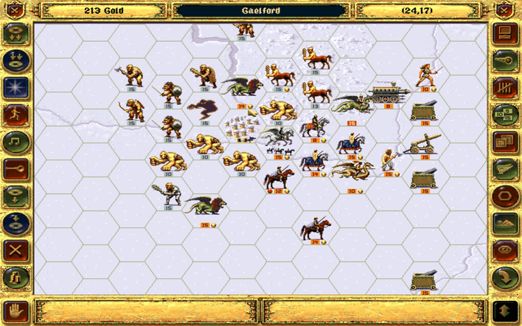 Gameplay screen of Fantasy General (5/8) Gameplay screen of Fantasy General (5/8)