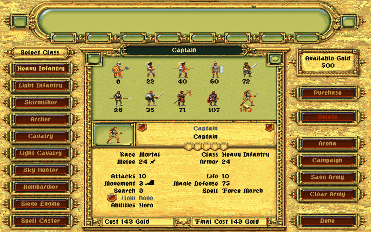 Gameplay screen of Fantasy General (6/8) Gameplay screen of Fantasy General (6/8)