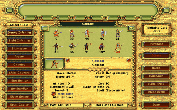 Gameplay screen of Fantasy General (6/8) Gameplay screen of Fantasy General (6/8)