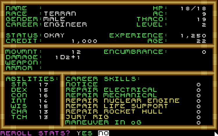 Gameplay screen of Buck Rogers: Countdown to Doomsday (2/8) Gameplay screen of Buck Rogers: Countdown to Doomsday (2/8)