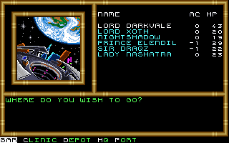 Gameplay screen of Buck Rogers: Countdown to Doomsday (3/8) Gameplay screen of Buck Rogers: Countdown to Doomsday (3/8)