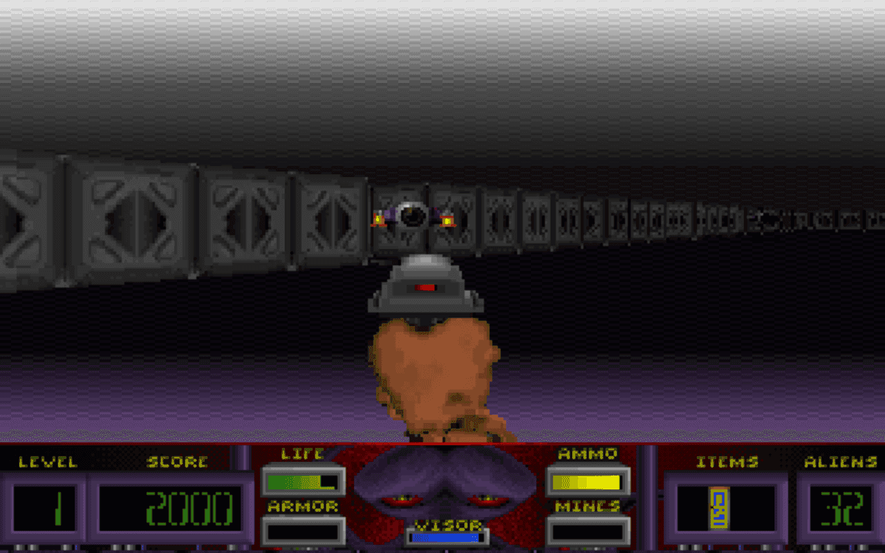 Gameplay screen of Corridor 7: Alien Invasion (2/8) Gameplay screen of Corridor 7: Alien Invasion (2/8)