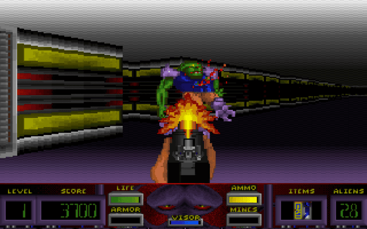 Gameplay screen of Corridor 7: Alien Invasion (8/8) Gameplay screen of Corridor 7: Alien Invasion (8/8)