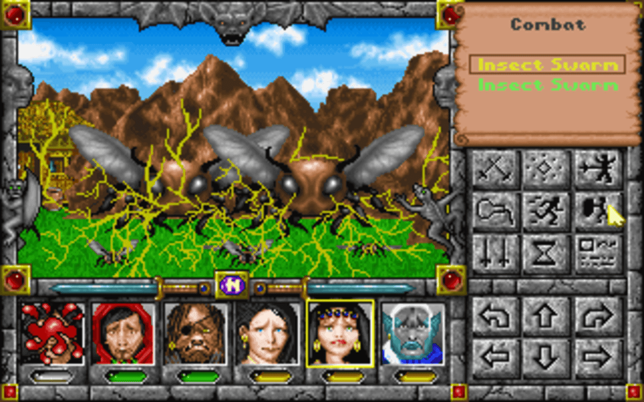 Gameplay screen of Might and Magic: Clouds of Xeen (5/8) Gameplay screen of Might and Magic: Clouds of Xeen (5/8)