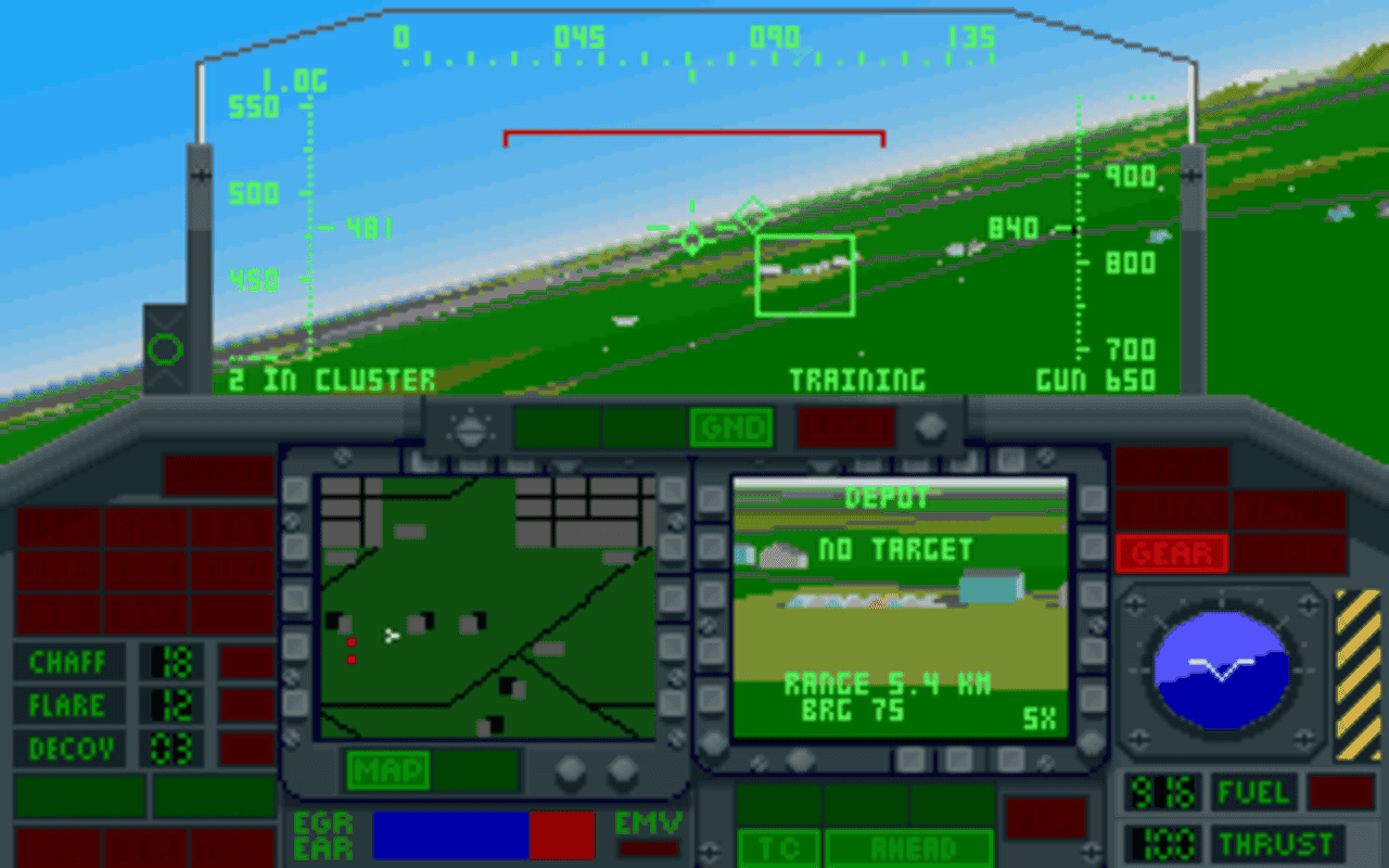 Gameplay screen of F-117A Nighthawk Stealth Fighter 2.0 (6/8) Gameplay screen of F-117A Nighthawk Stealth Fighter 2.0 (6/8)
