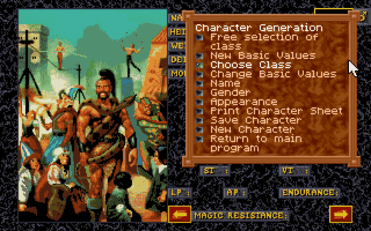 Gameplay screen of Realms of Arkania: Star Trail (2/8) Gameplay screen of Realms of Arkania: Star Trail (2/8)