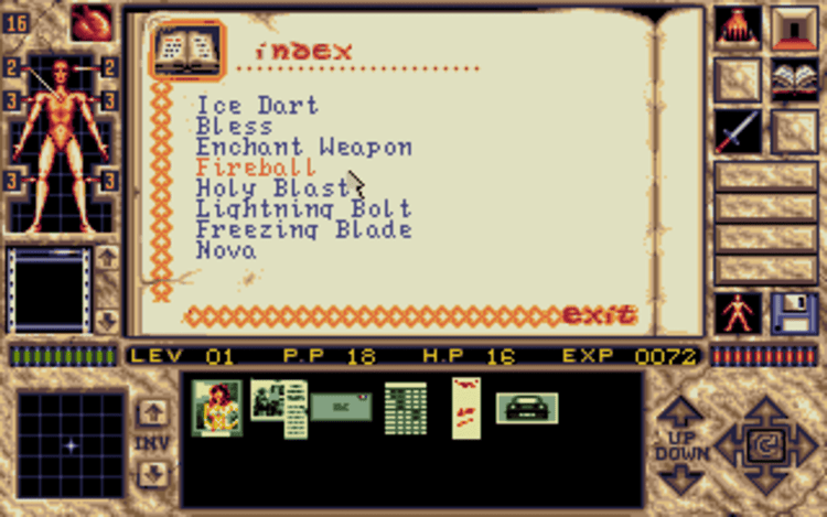 Gameplay screen of Elvira II: The Jaws of Cerberus (7/8) Gameplay screen of Elvira II: The Jaws of Cerberus (7/8)