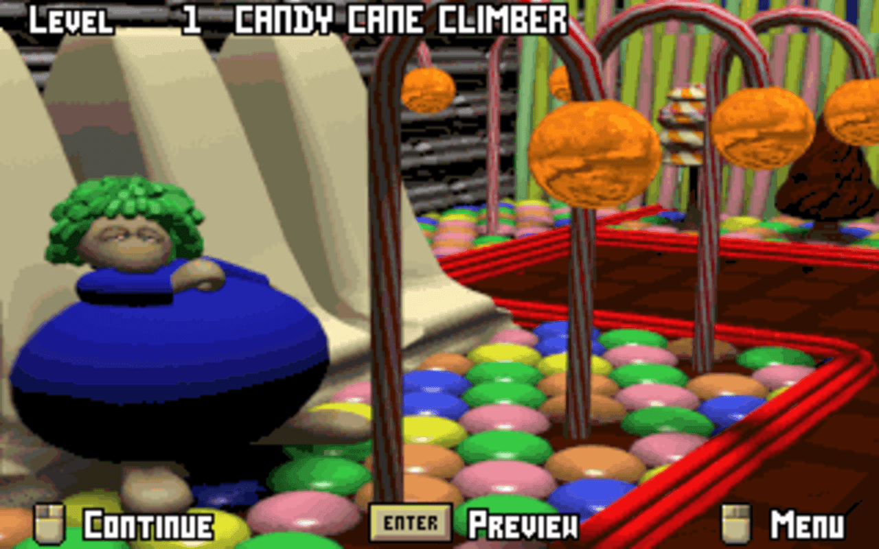 Gameplay screen of Lemmings 3D (3/8) Gameplay screen of Lemmings 3D (3/8)