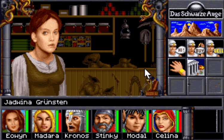 Gameplay screen of Realms of Arkania: Star Trail (5/8) Gameplay screen of Realms of Arkania: Star Trail (5/8)