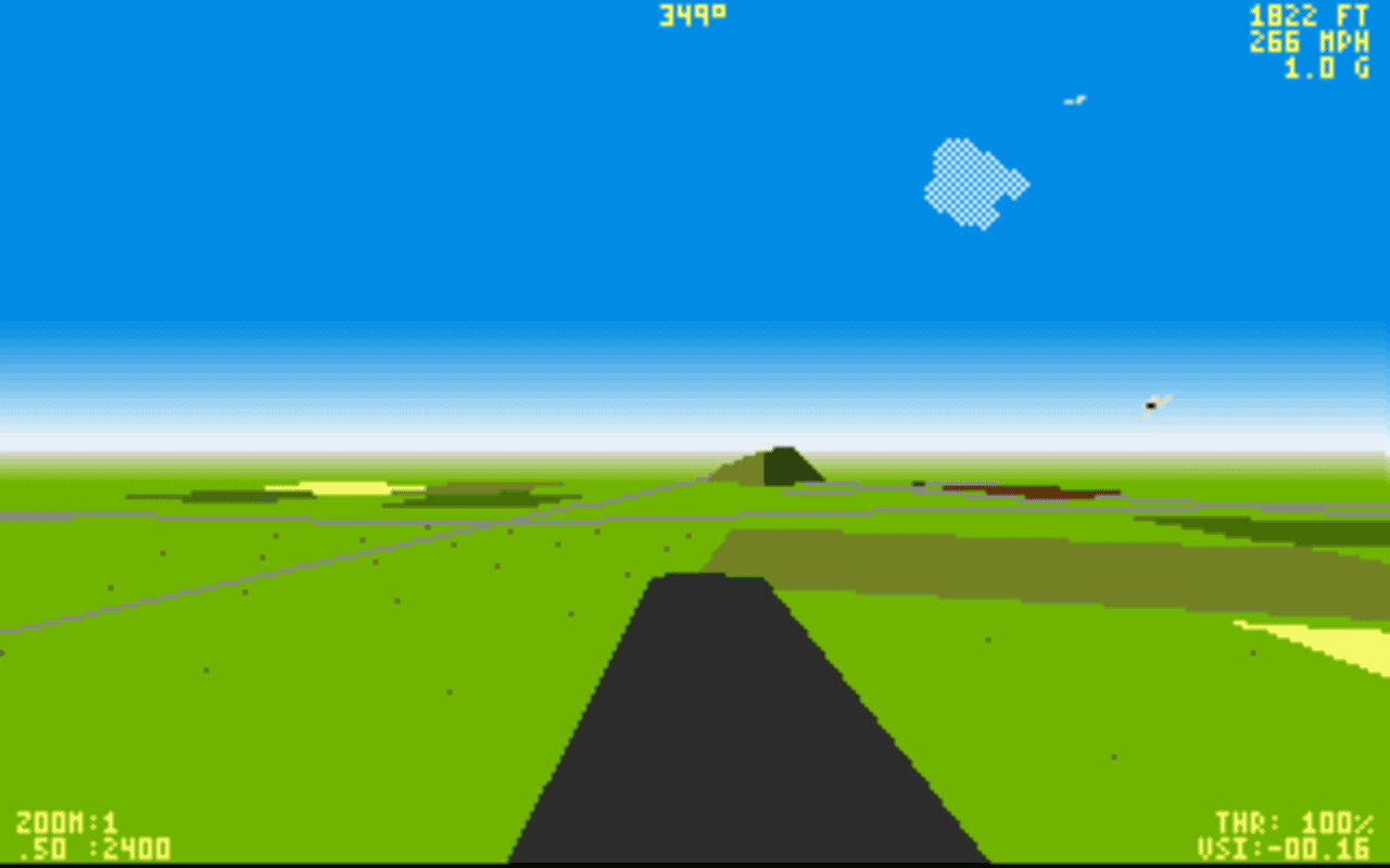 Gameplay screen of Chuck Yeager's Air Combat (3/8) Gameplay screen of Chuck Yeager's Air Combat (3/8)