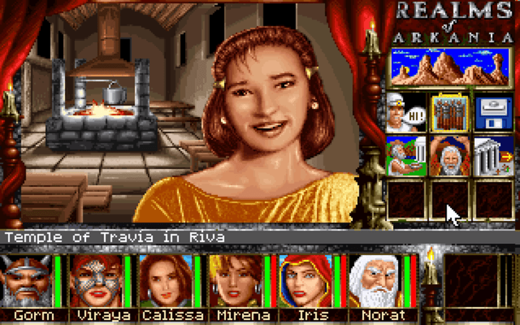 Gameplay screen of Realms of Arkania III: Shadows over Riva (1/8) Gameplay screen of Realms of Arkania III: Shadows over Riva (1/8)