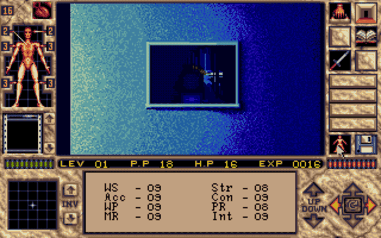 Gameplay screen of Elvira II: The Jaws of Cerberus (5/8) Gameplay screen of Elvira II: The Jaws of Cerberus (5/8)