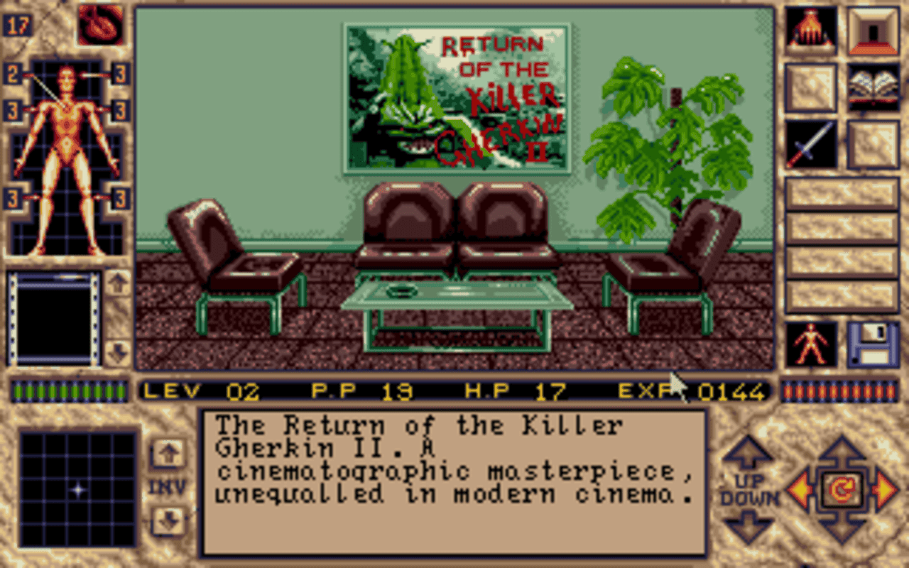 Gameplay screen of Elvira II: The Jaws of Cerberus (4/8) Gameplay screen of Elvira II: The Jaws of Cerberus (4/8)