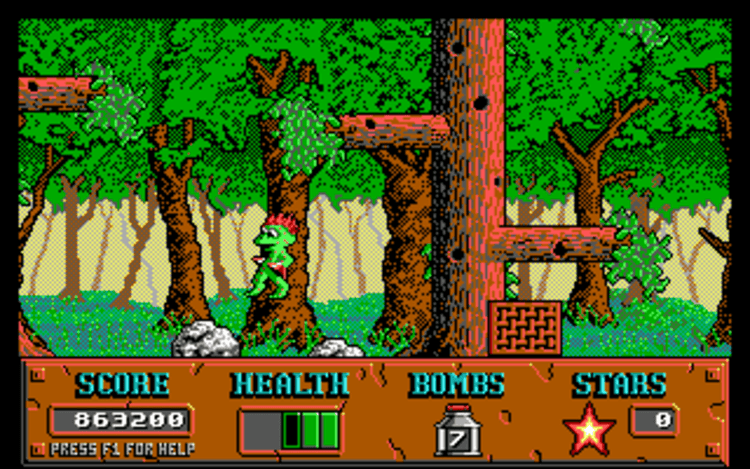 Gameplay screen of Cosmo's Cosmic Adventure (4/8) Gameplay screen of Cosmo's Cosmic Adventure (4/8)