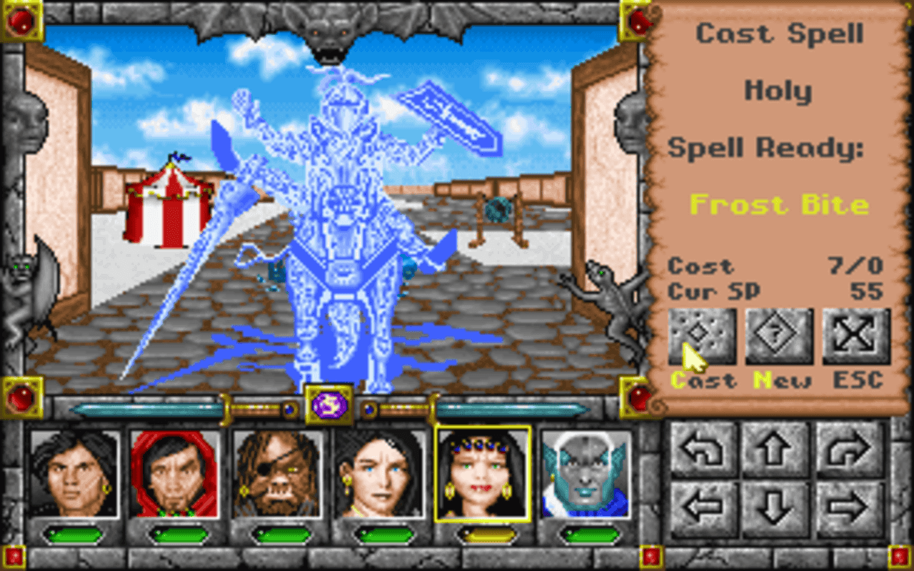 Gameplay screen of Might and Magic: Clouds of Xeen (1/8) Gameplay screen of Might and Magic: Clouds of Xeen (1/8)
