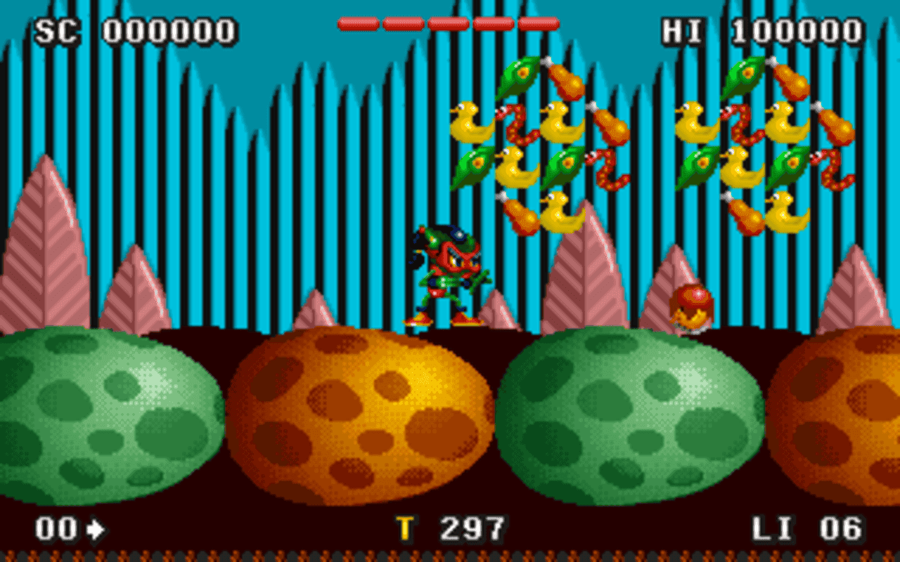 Gameplay screen of Zool 2 (5/8) Gameplay screen of Zool 2 (5/8)