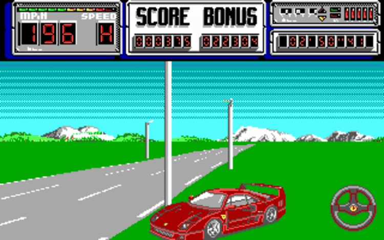 Gameplay screen of Crazy Cars II (2/8) Gameplay screen of Crazy Cars II (2/8)