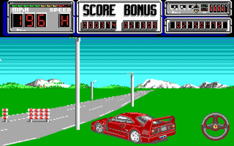 Gameplay screen of Crazy Cars II (1/8) Gameplay screen of Crazy Cars II (1/8)