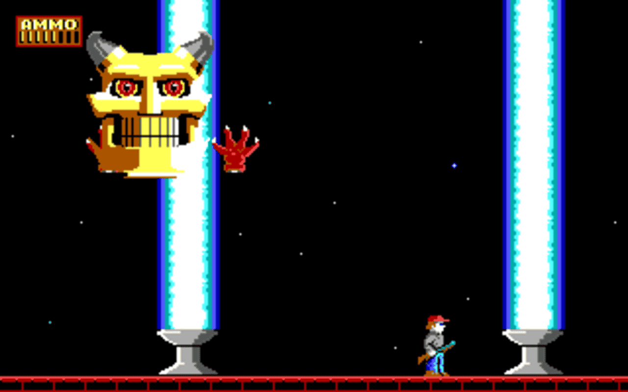 Gameplay screen of Dangerous Dave in the Haunted Mansion (8/8) Gameplay screen of Dangerous Dave in the Haunted Mansion (8/8)