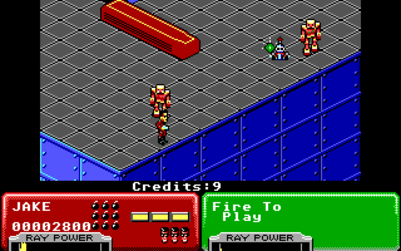 Gameplay screen of Escape from the Planet of the Robot Monsters (3/8) Gameplay screen of Escape from the Planet of the Robot Monsters (3/8)