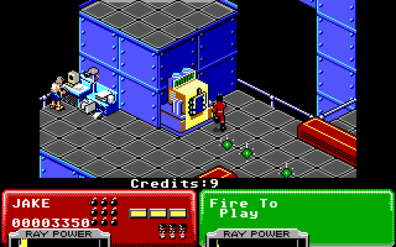 Gameplay screen of Escape from the Planet of the Robot Monsters (4/8) Gameplay screen of Escape from the Planet of the Robot Monsters (4/8)