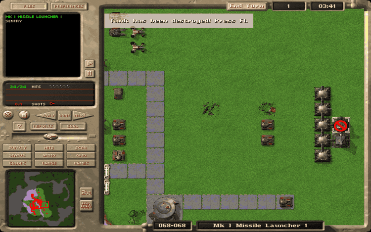 Gameplay screen of M.A.X.: Mechanized Assault & Exploration (3/8) Gameplay screen of M.A.X.: Mechanized Assault & Exploration (3/8)