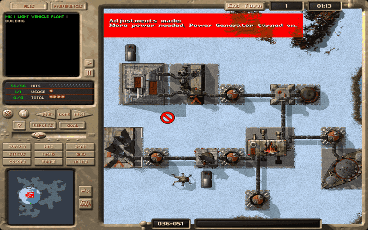 Gameplay screen of M.A.X.: Mechanized Assault & Exploration (2/8) Gameplay screen of M.A.X.: Mechanized Assault & Exploration (2/8)