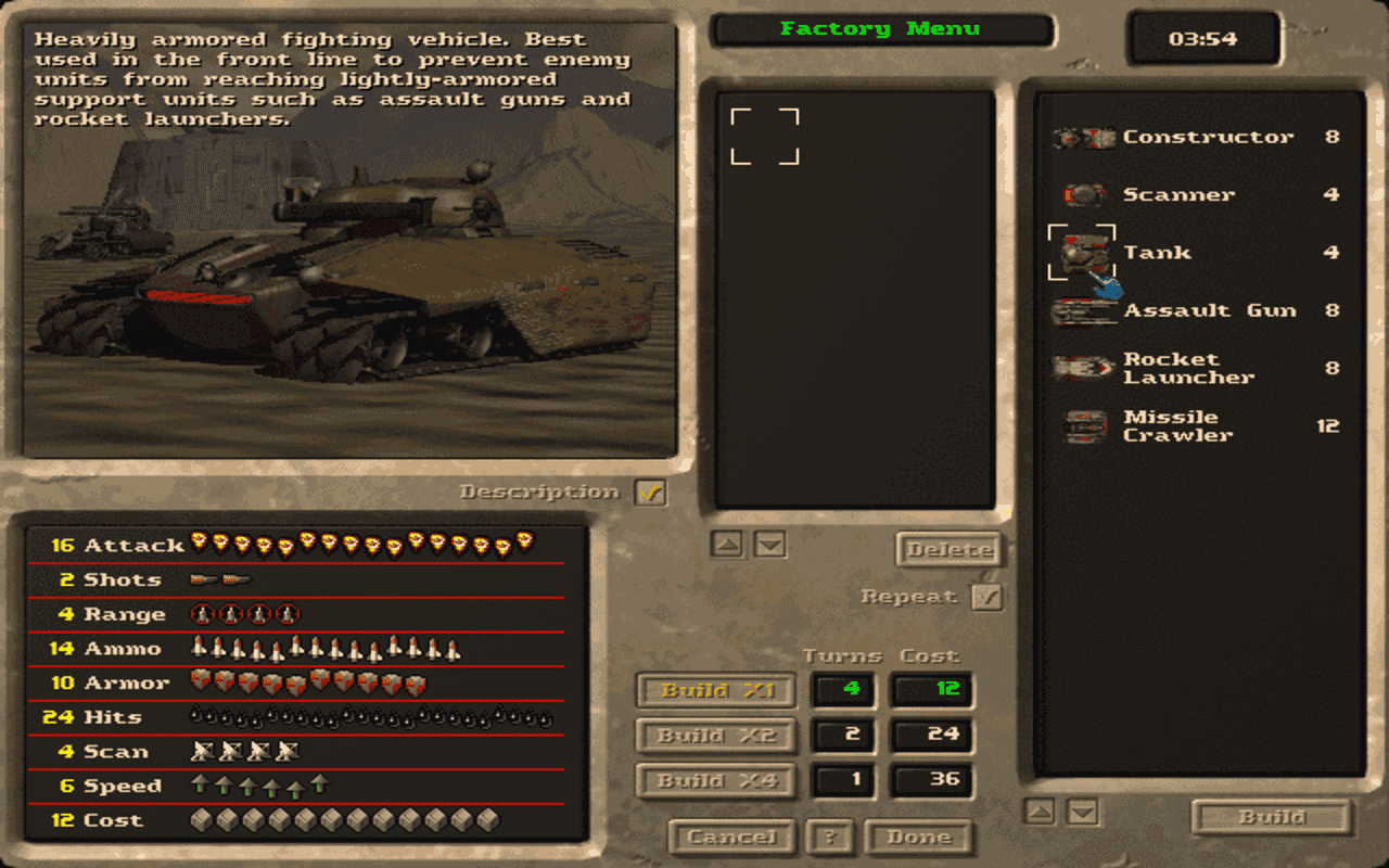 Gameplay screen of M.A.X.: Mechanized Assault & Exploration (1/8) Gameplay screen of M.A.X.: Mechanized Assault & Exploration (1/8)